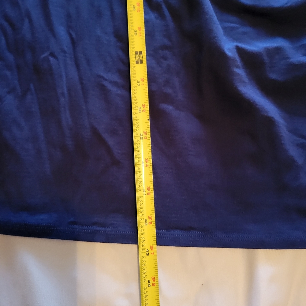 Lands' End New Blue Ruched Dress Size Large - Picture 5 of 11